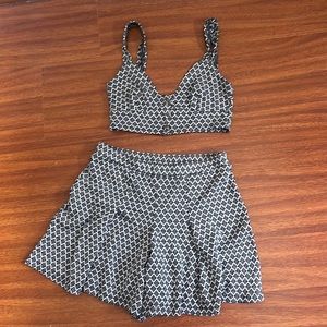 Only hearts knit lounge set (bra top and shorts)